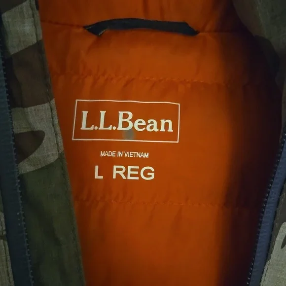 Mens L.L. Bean Camouflage Winter Jacket L reg - Picture 2 of 13